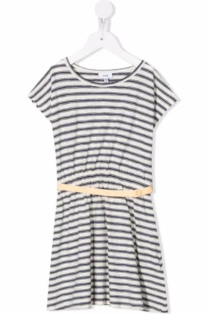 KNOT Stribet T-shirt-kjole med bælte