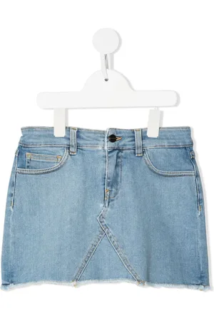 Palm Angels Denimnederdel med frynser