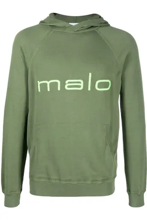 Malo Sweatshirt med hætte og logotryk