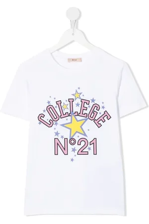 Nº21 T-shirt med College-tryk