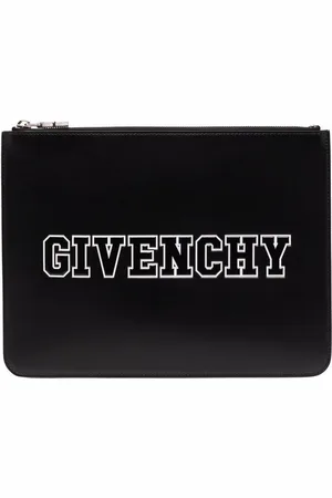 Givenchy Clutch i læder med logobroderi