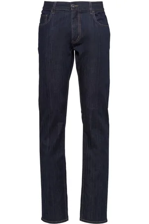Prada Jeans med lige ben og kontrastsyning