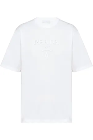 Prada T-shirt med logoudsmykning