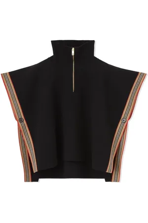Burberry Strikket kappe med Icon-stribe