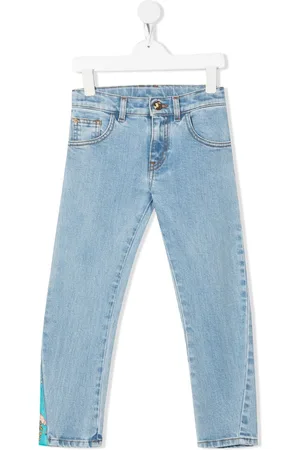 VERSACE Barocco patchwork-jeans med lige ben