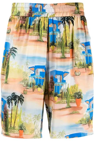 Les Benjamins Shorts med tropisk-tryk