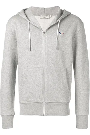 Maison Kitsuné Hættetrøje med lynlås og ræv-applikation