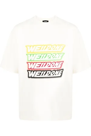 We11 Done T-shirt med gentagende logotryk