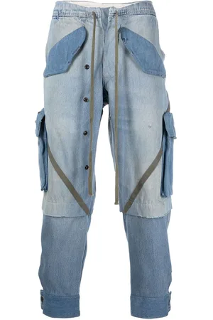 GREG LAUREN Jeans med paneler og smalle ben