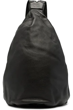 YOHJI YAMAMOTO Logopræget rygsæk i læder