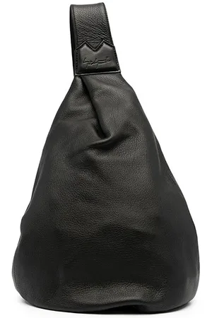 YOHJI YAMAMOTO Logopræget skuldertaske i læder