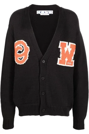 OFF-WHITE Intarsia-cardigan med logo