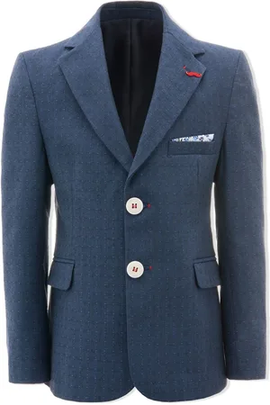 M. Moustache Broderet enkeltradet blazer