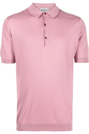 JOHN SMEDLEY Finstrikket kortærmet polotrøje