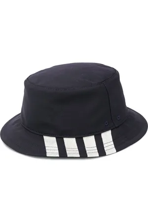 Thom Browne Klassisk marineblå bøllehat med 4-Bar-detalje