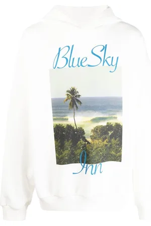 BLUE SKY INN Hættetrøje med strandtryk