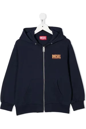 Diesel Hættetrøje med lynlås og logo