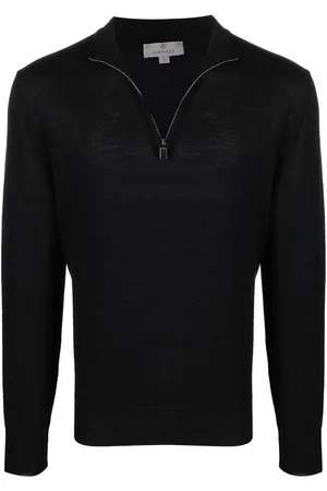 CANALI Pullover med lynlås og høj hals