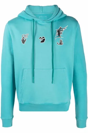 OFF-WHITE X MLB Florida Marlins hættetrøje med logotryk