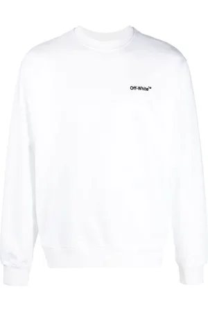 OFF-WHITE Helvetica sweatshirt med rund hals