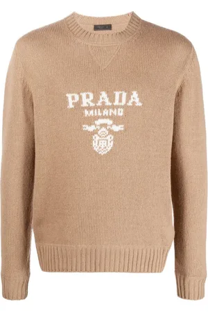 Prada Trøje i kashmir og uld med logo-intarsia