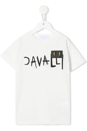 Roberto Cavalli T-shirt med krusedulle-logotryk