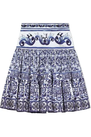 Dolce & Gabbana Poplin-skjorte med Majolica-tryk
