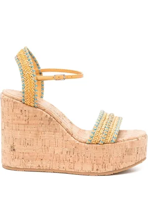Casadei Vævede sandaler med plateausål