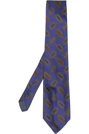 VERSACE Silkeslips med abstrakt tryk fra 1980