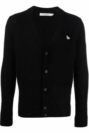 Maison Kitsuné Cardigan med mærkedetalje