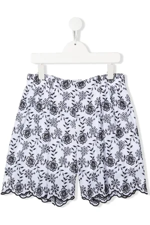 MONNALISA TEEN shorts med broderede blomster