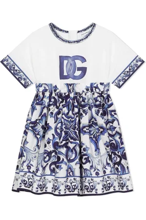 Dolce & Gabbana Bomuldskjole med Majolica-tryk