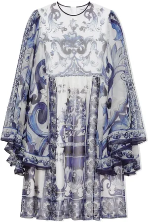Dolce & Gabbana Kort kjole med Majolica-tryk
