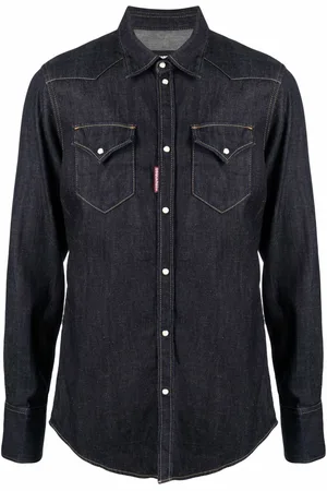 Dsquared2 Mørkvasket denimskjorte