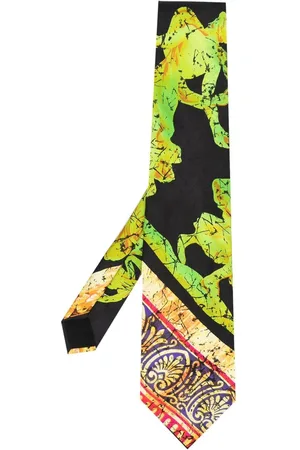 VERSACE Silkeslips med grafisk tryk fra 1990