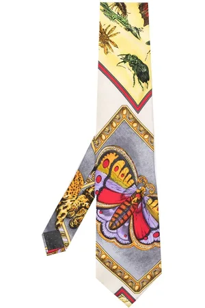 VERSACE Silkeslips med insekt-tryk fra 1990