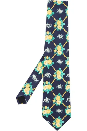 VERSACE Silkeslips med blomstret tryk fra 1990