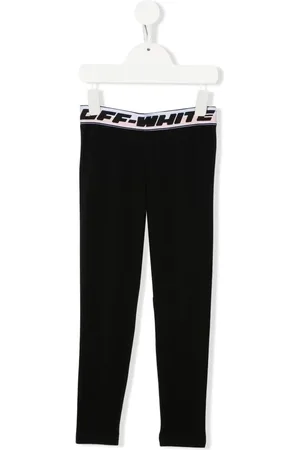 OFF-WHITE Leggings med logobånd og mellemhøj talje