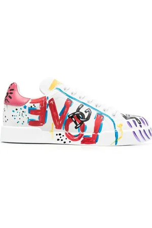 Dolce & Gabbana Sneakers i læder med Portofino-maling