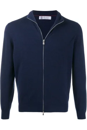 Brunello Cucinelli Finstrikket cardigan med lynlås