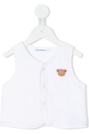 Familiar Vest med broderet bamse