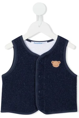 Familiar Vest med broderet bamse