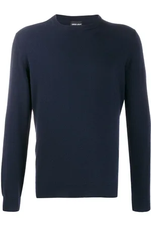 Giorgio Armani Finstrikket sweater med rund hals