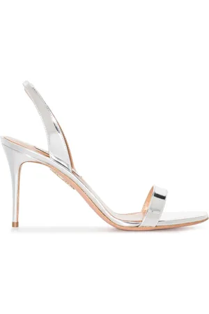 Aquazzura Metalliske so mude slingback-sandaler