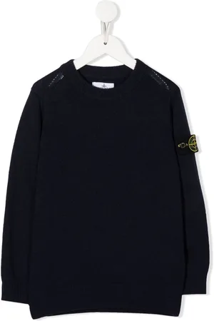 Stone Island Trøje med rund hals og kompasmærke