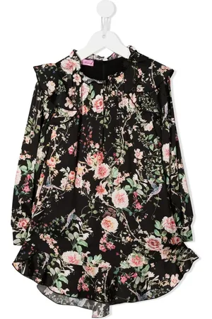 MISS BLUMARINE Flæsekjole med blomstertryk