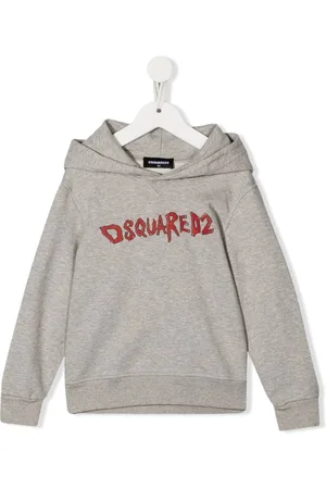 Dsquared2 Hættetrøje med lange ærmer og logotryk