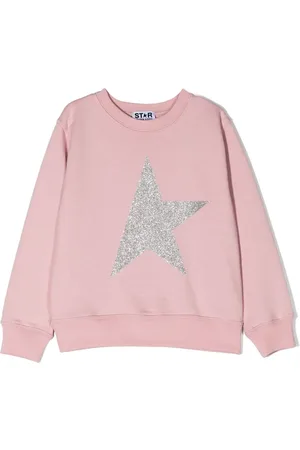 Golden Goose Sweatshirt med glimmer og stjernemærke