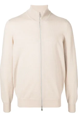 Brunello Cucinelli Cardigan med høj hals og lynlås