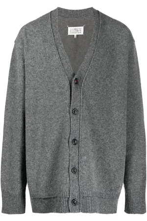 Maison Margiela Cardigan med albuelapper og V-hals